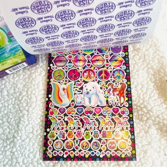 NWT Lisa Frank Coloring & Activity Set with Fold Out Storage Case + 600 Stickers - Picture 12 of 16